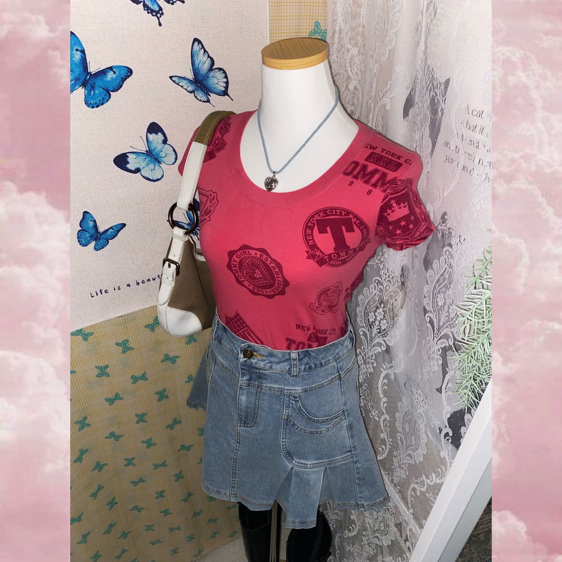 타미걸 핑크 펑크 티셔츠 상품이미지1