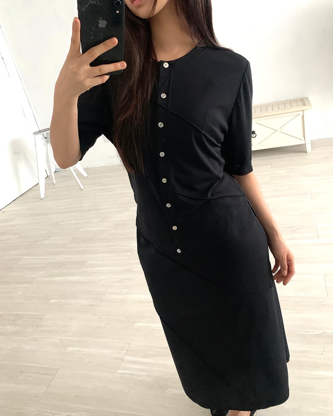 Black Minimal Asymmetrical Set-Up 상품이미지7