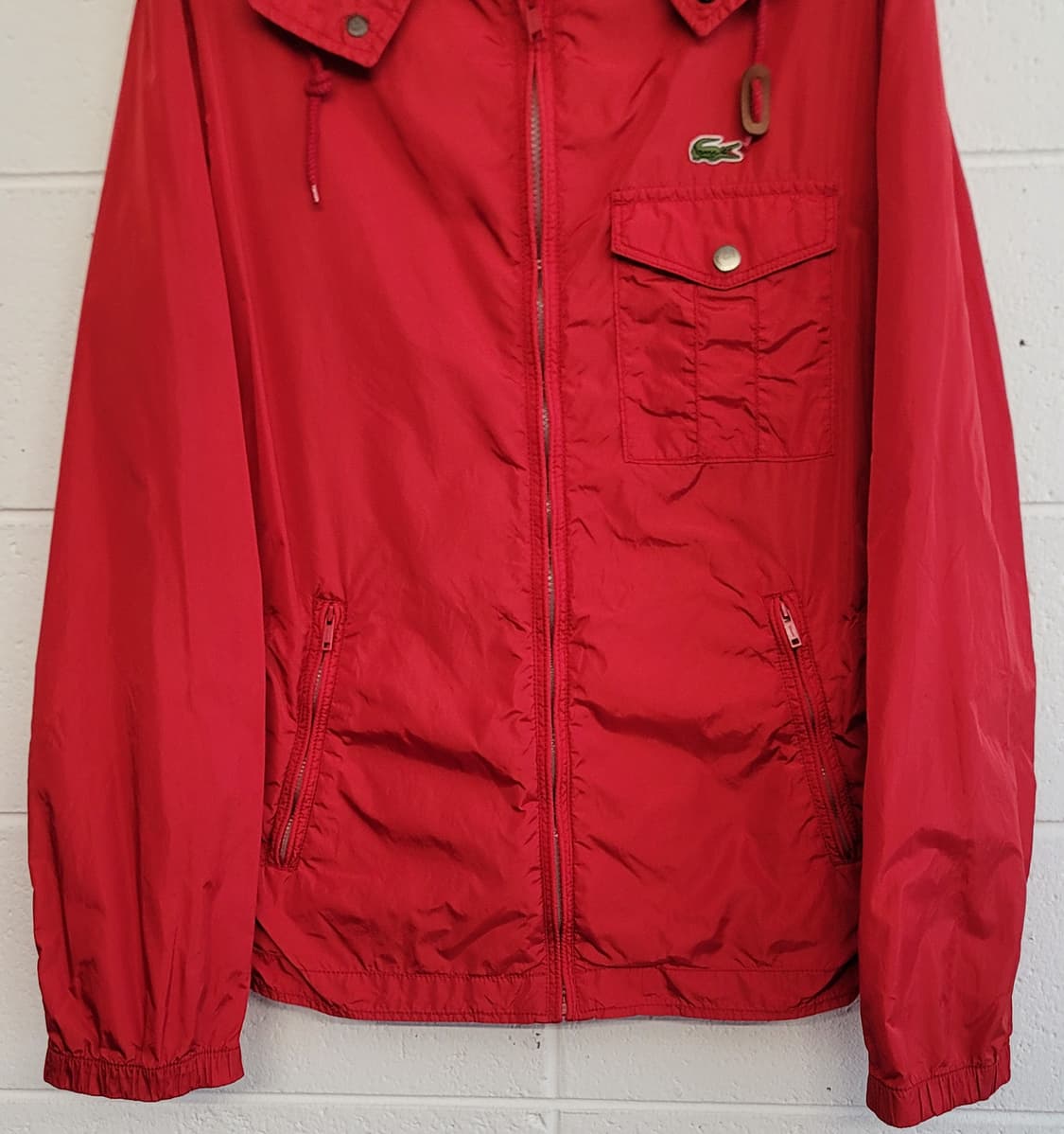 라코스테(LACOSTE) 초경량 후드 헨리넥 바람막이자켓(점퍼) 판매 상품이미지5