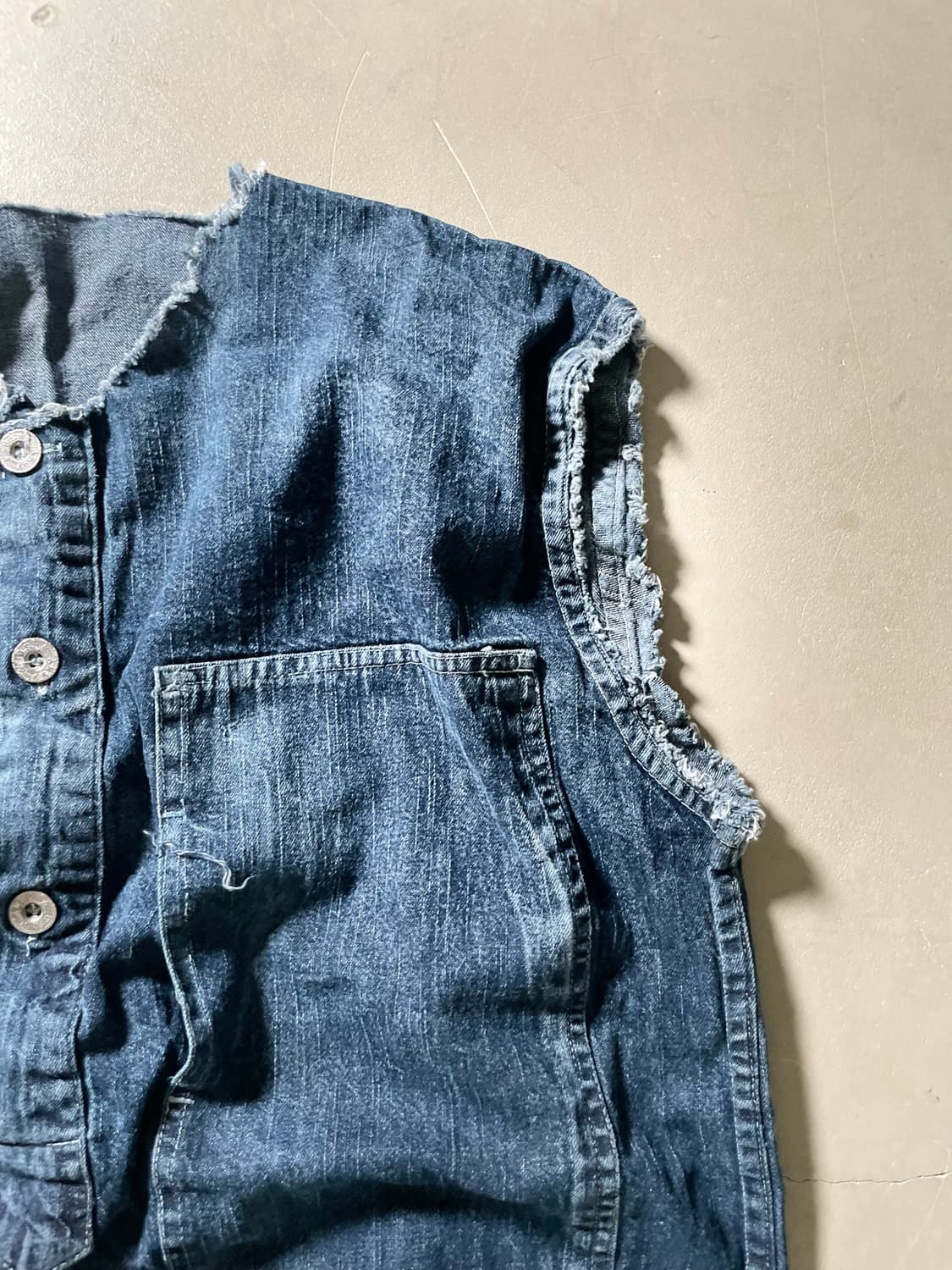80’s US Army Vintage Cut-Off Denim Vest 상품이미지3