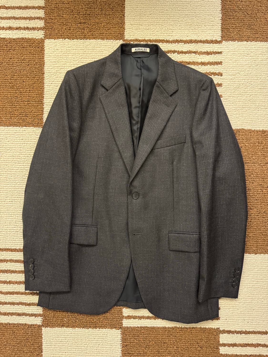 오라리 auralee 22aw 블루페이스 울 도비 스트라이프 셋업 상품이미지4