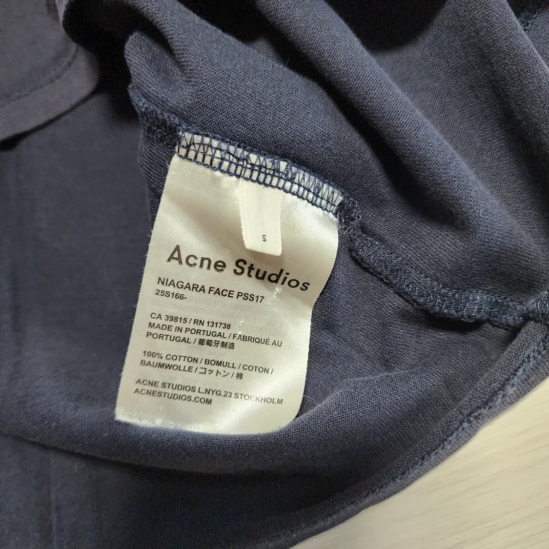 ACNE 아크네스튜디오 내쉬페이스 반팔티셔츠 네이비 상품이미지6