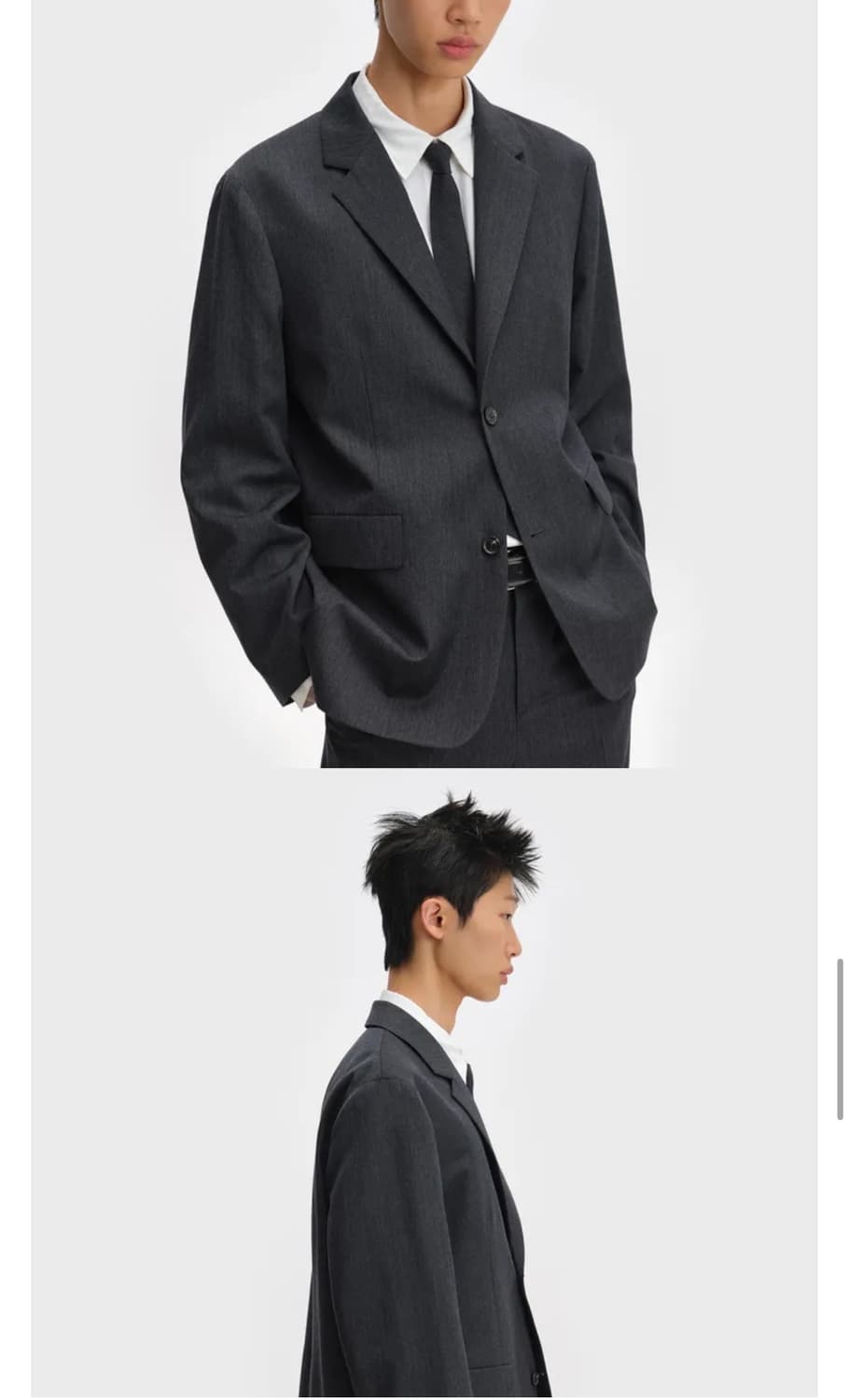벨리에 3117 자켓 차콜 그레이 (울 100%) - S사이즈 상품이미지9