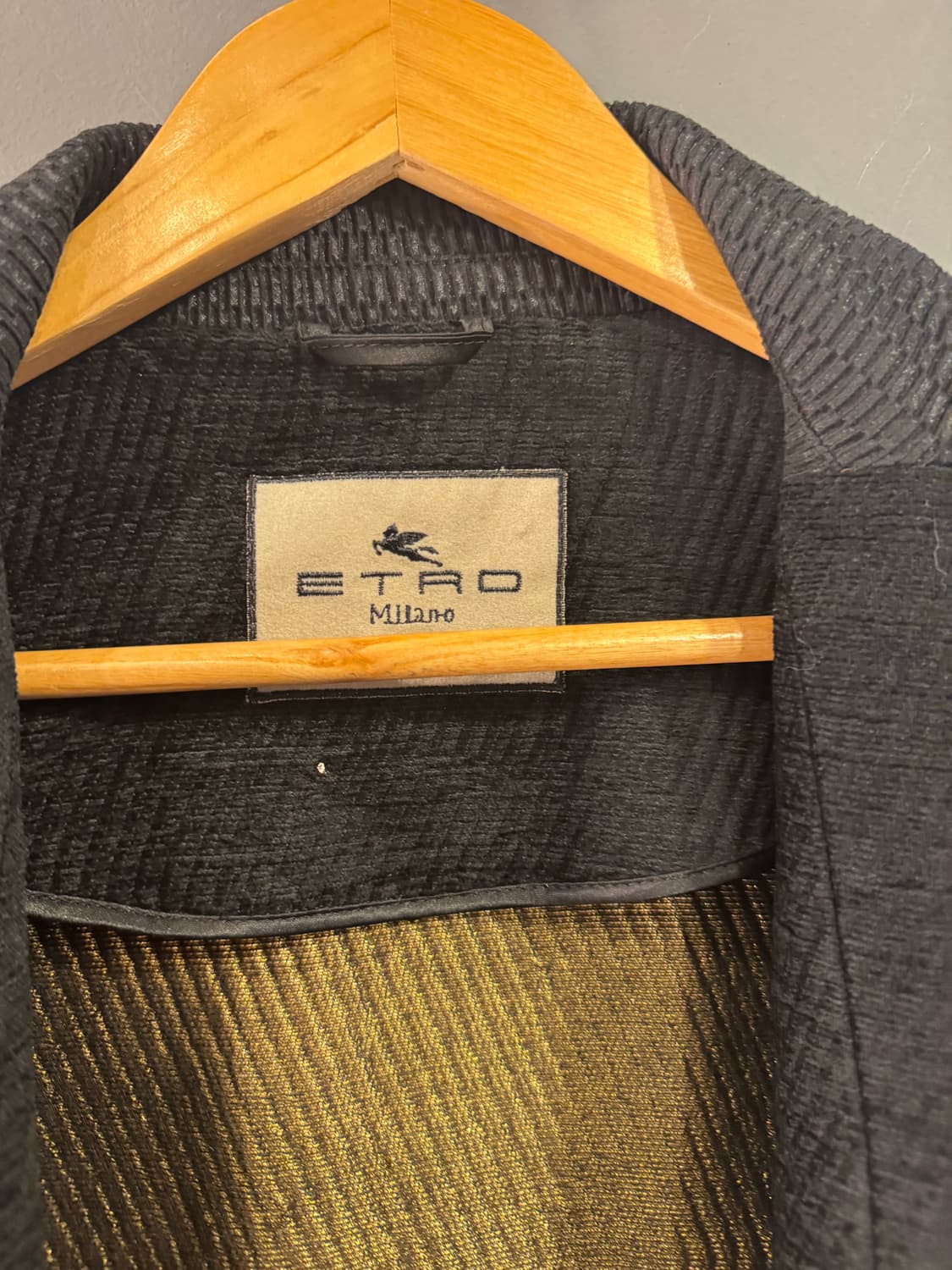 에트로 블랙 금장 패턴 자켓 상품이미지2