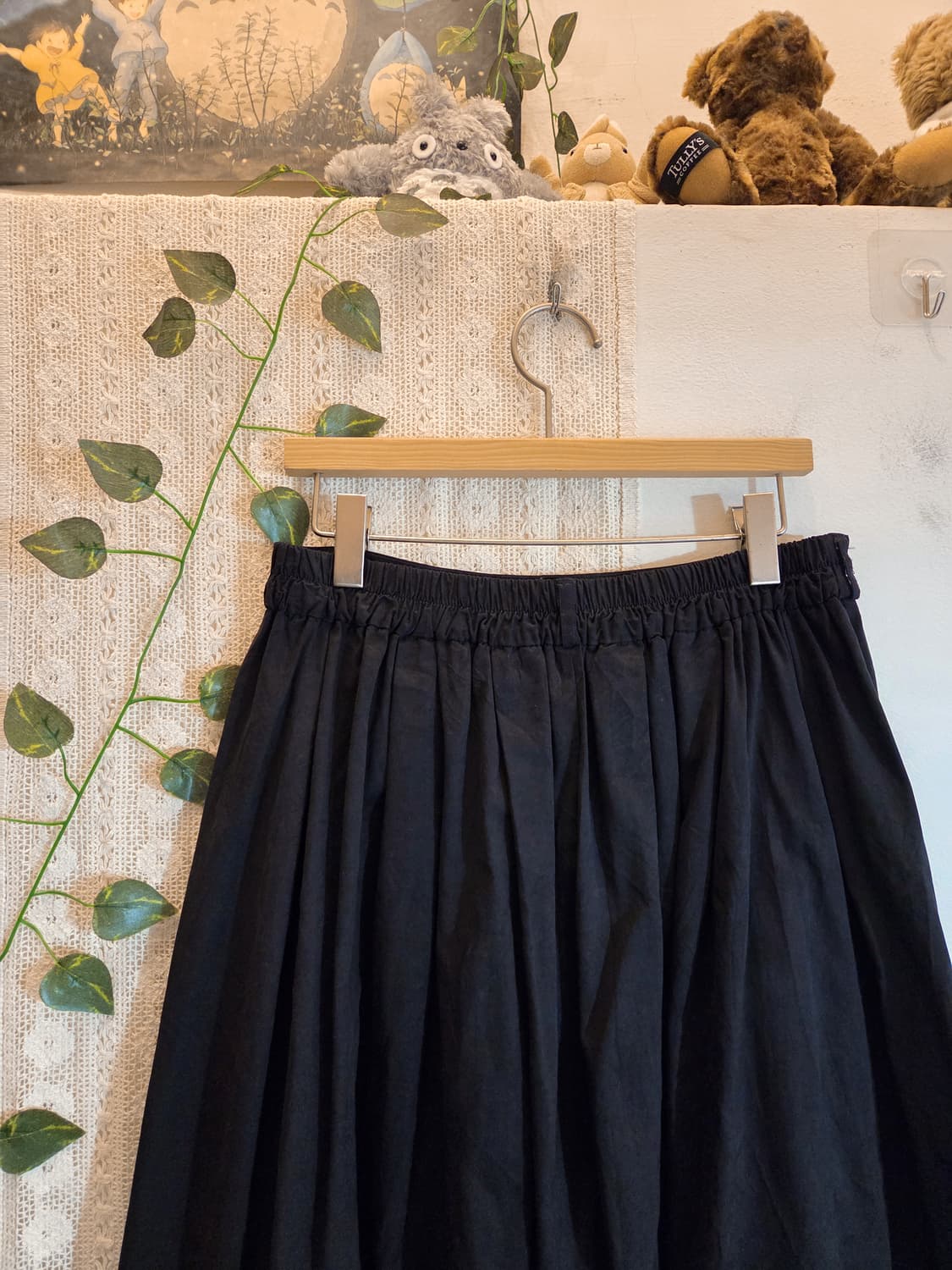블랙 데일리 스커트 상품이미지5