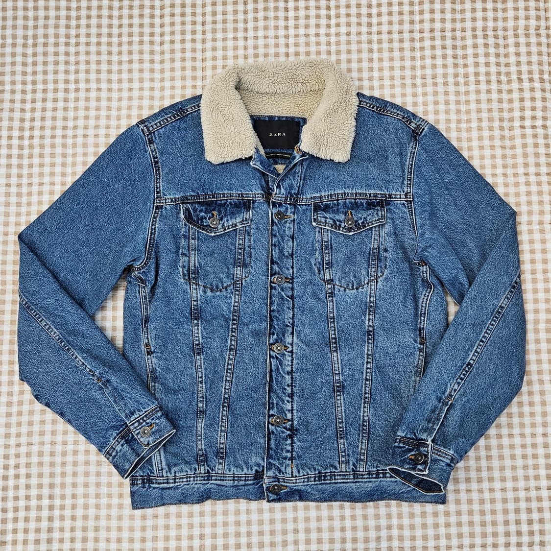 자라 양털 쉐르파 데님 자켓 남자100 상품이미지1