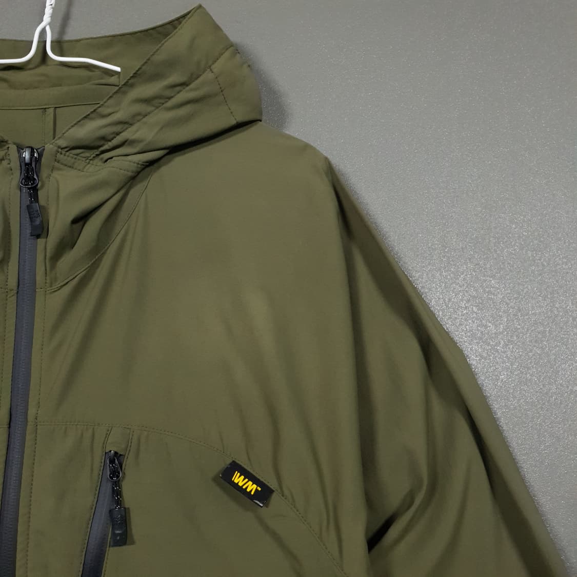 실측 L) 코오롱스포츠 방풍 추절 바람막이 스컬 프레이 아노락 자켓 카키 상품이미지3