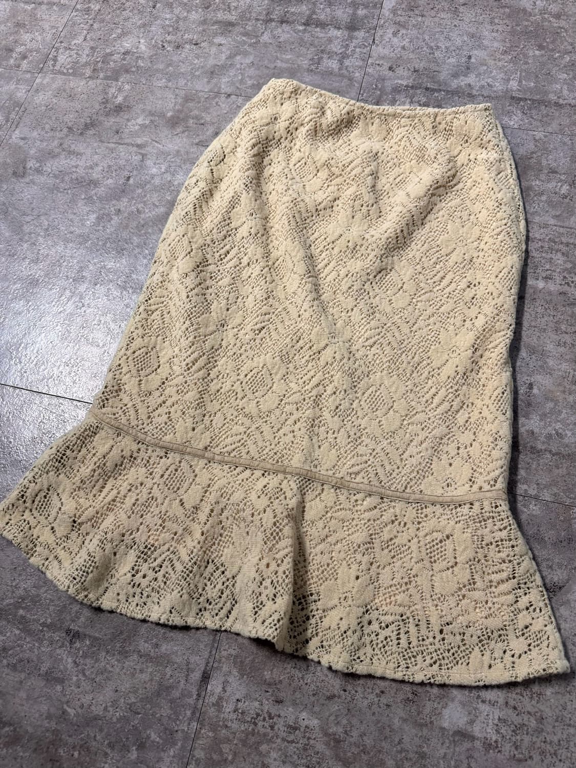 울 니트 레이스 스커트 상품이미지9