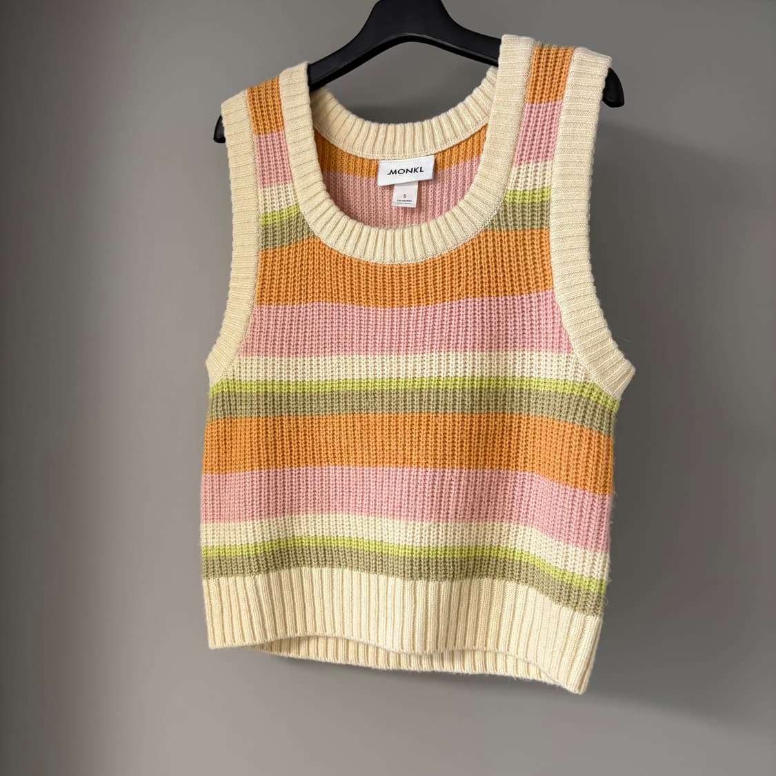 MONKI stripe knit vest S 상품이미지1