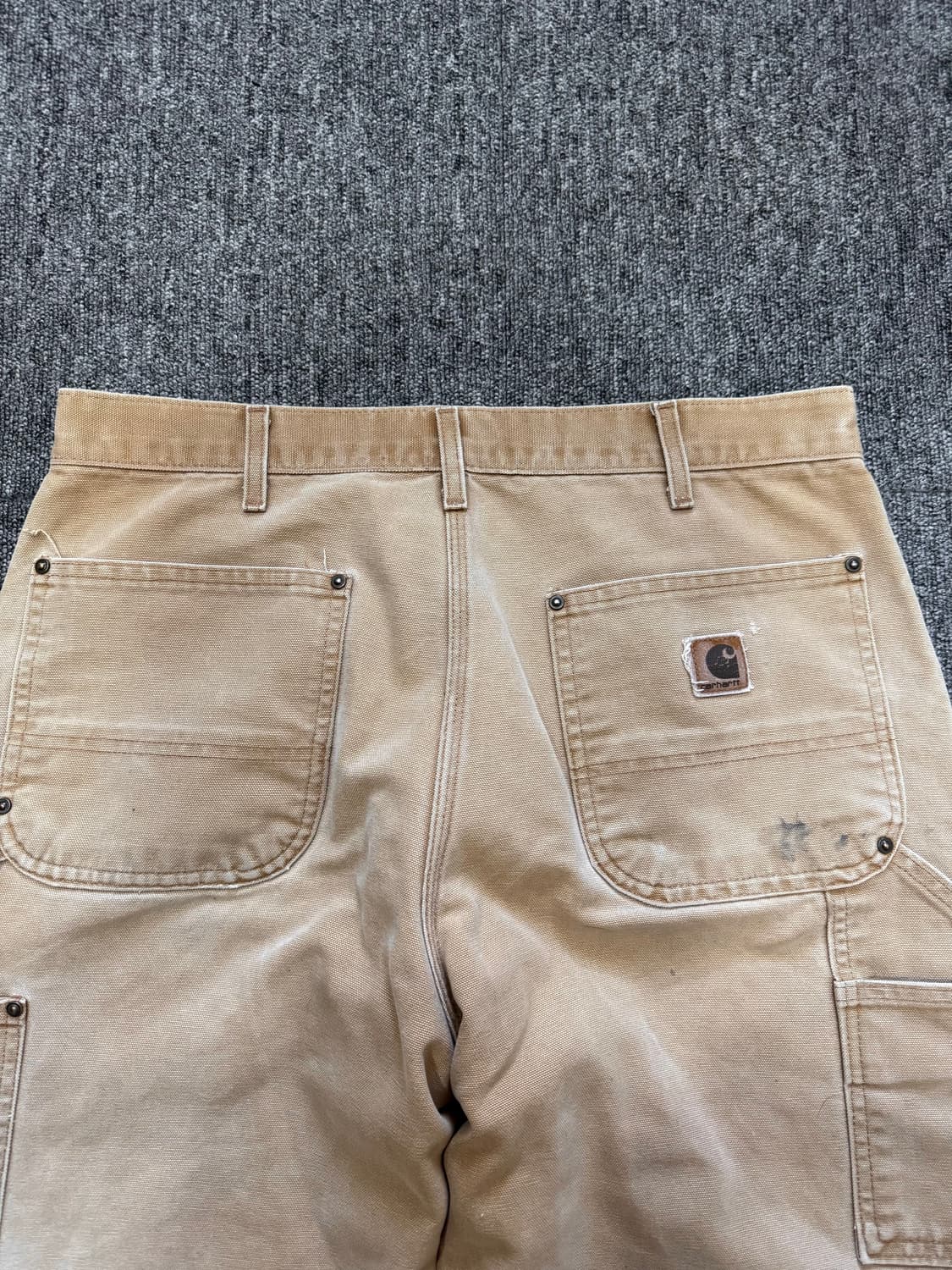90s USA 칼하트 베이지 더블니 팬츠 34 상품이미지10