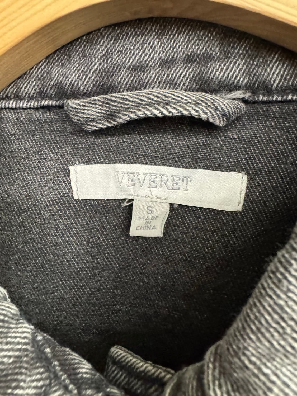 VEVERET 빈티지 프린지 흑청 데님자켓 상품이미지3