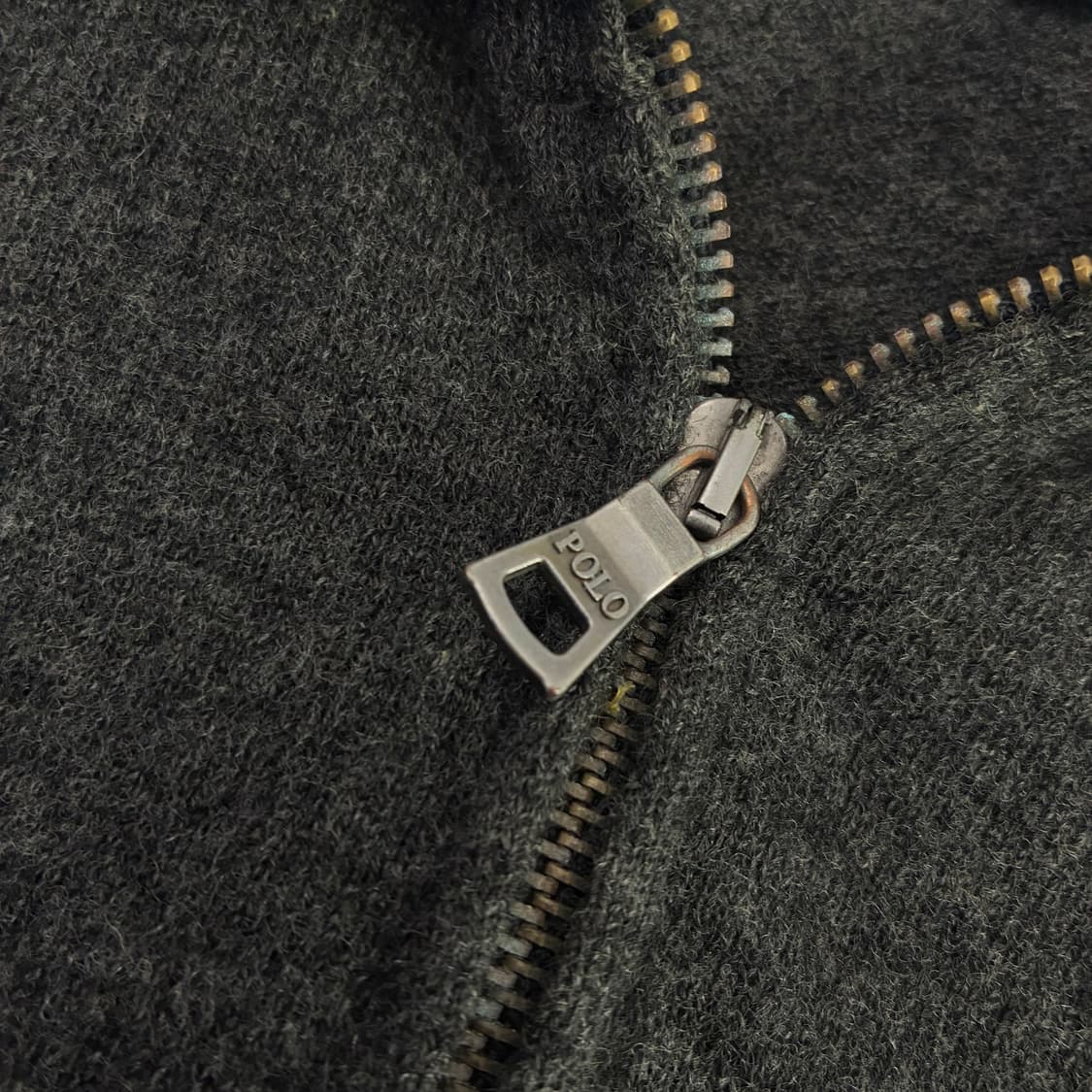 Polo 폴로 랄프로렌 메리노울 다크그레이 쿼터집업 니트 상품이미지4