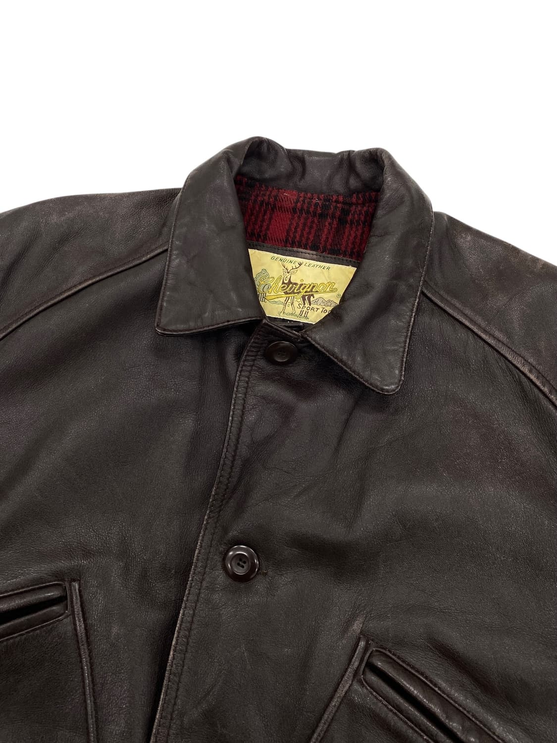 8-90‘s chevignon 소가죽 헌팅 자켓 상품이미지3