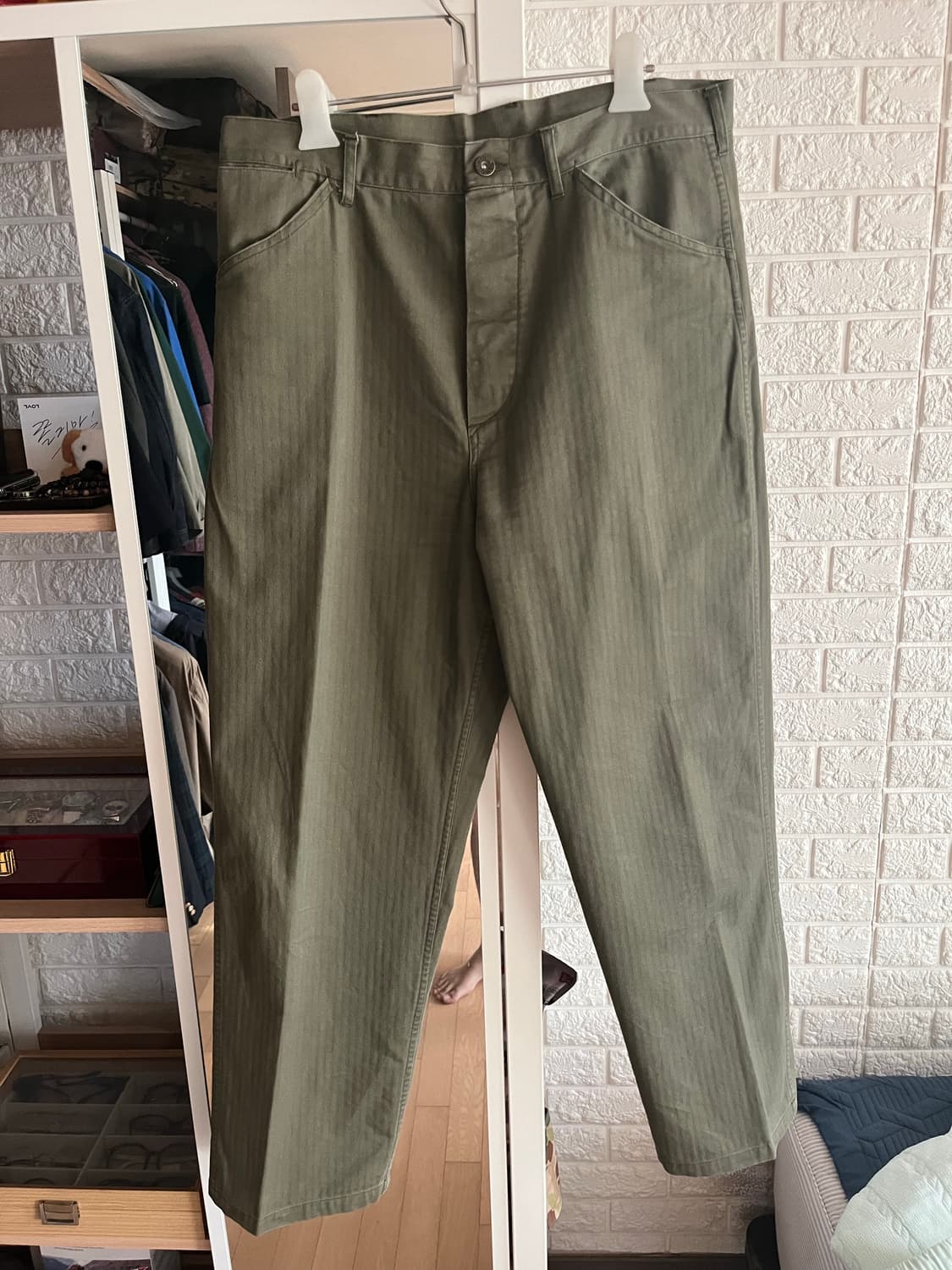 ymclky 해링본 팬츠 USMC P-41 HBT Pants - Oliv 상품이미지2