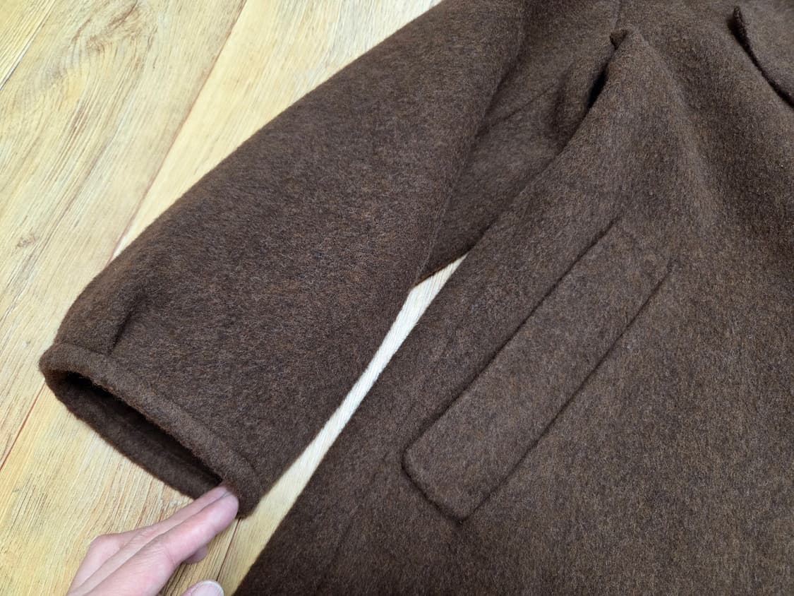 마인(MINE) 라쿤블렌드 와이드카라 핸드메이드코트 프리사이즈 상품이미지5