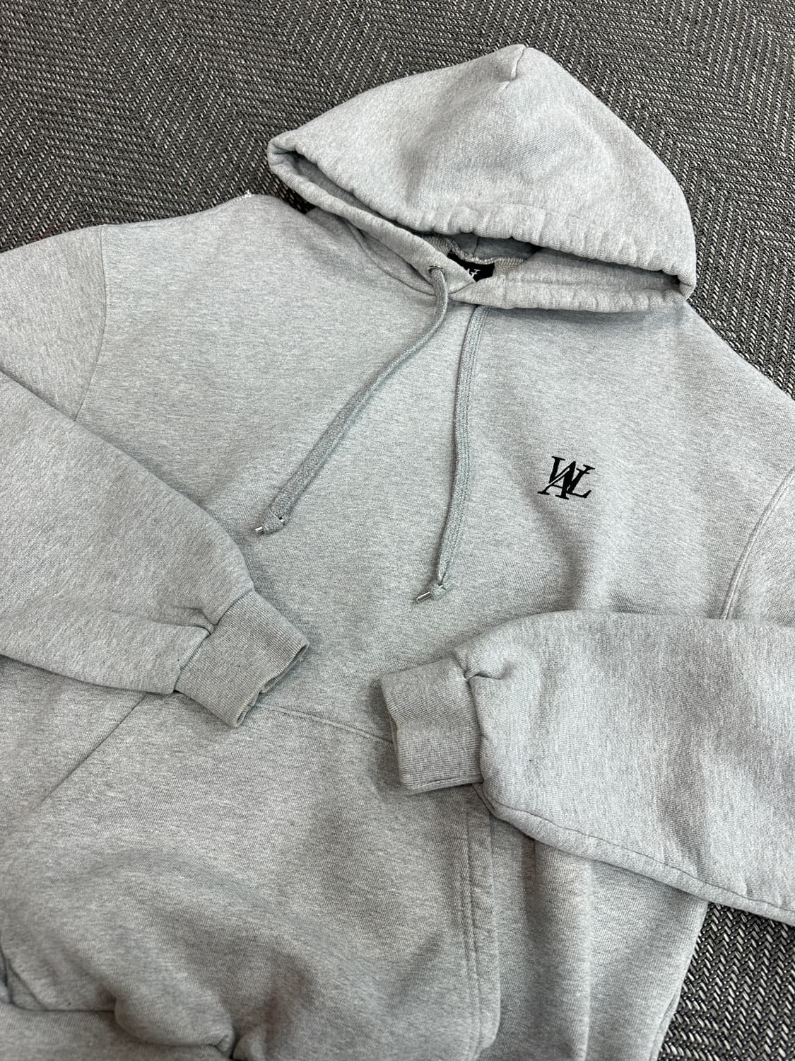 우알롱 후드티 그레이 상품이미지2