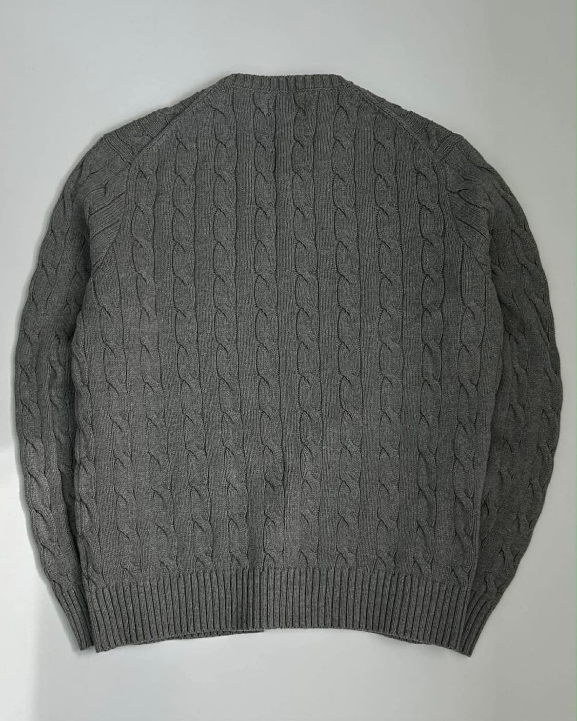 [M] 폴로 랄프로렌 케이블 코튼 니트 스웨터 그레이 상품이미지3