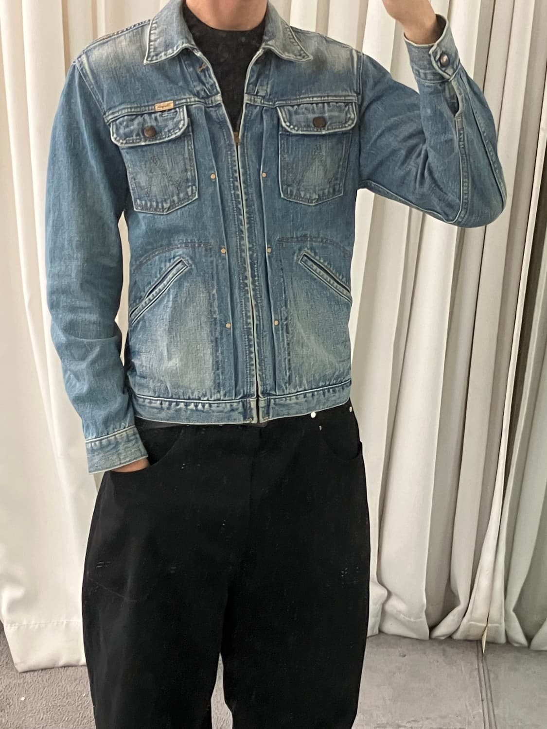 Wrangler 랭글러 24mjz 라이트 워시 데님 자켓 M 상품이미지5