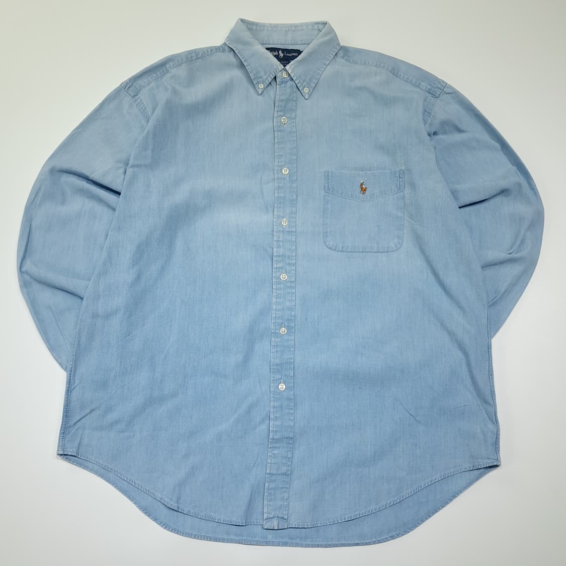 CK006 L 폴로 90s 빅셔츠 멀티포니 샴브레이 데님 셔츠 남방 상품이미지1
