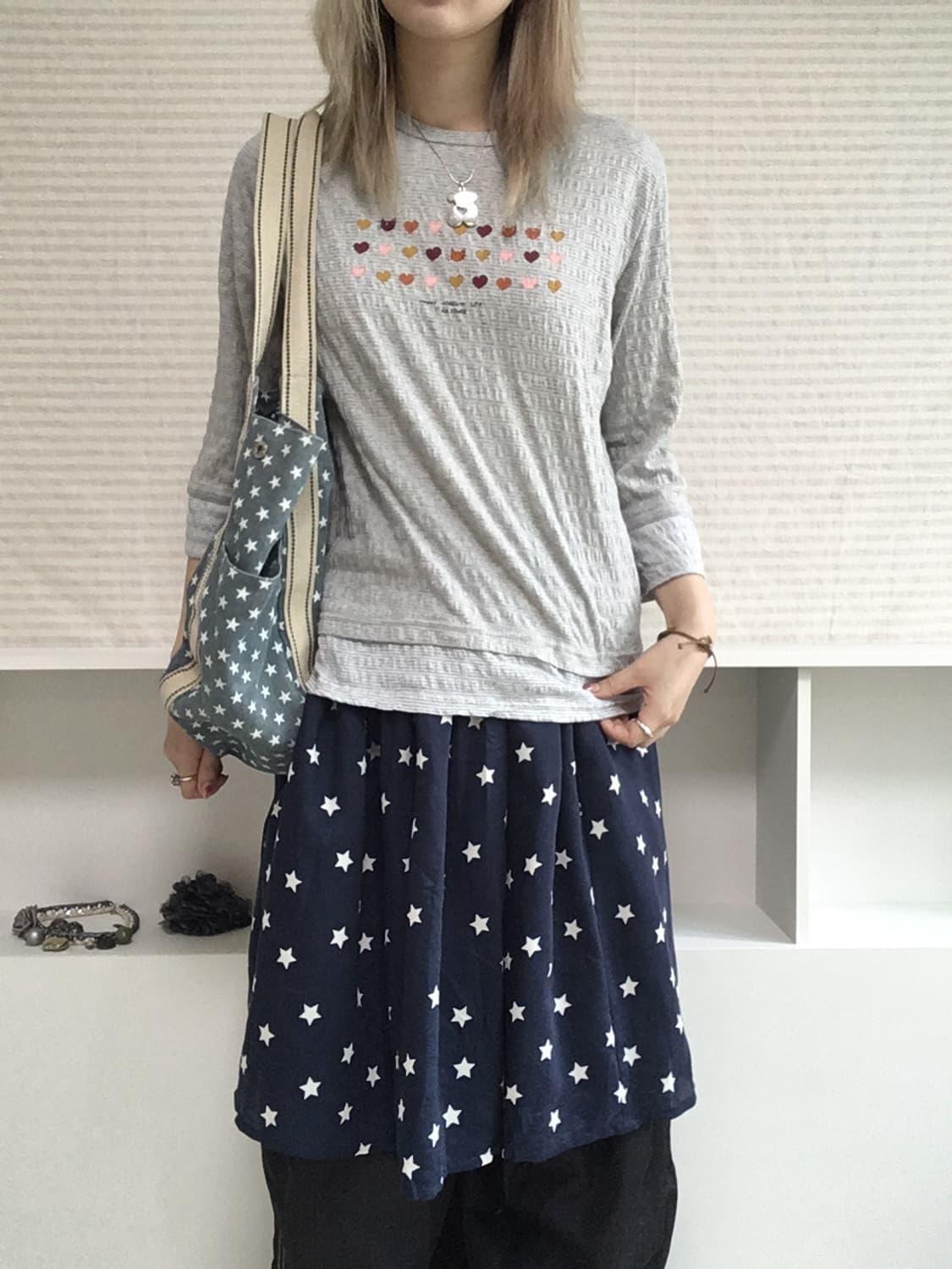 jpn vintage gray stripe cat printing t 상품이미지6