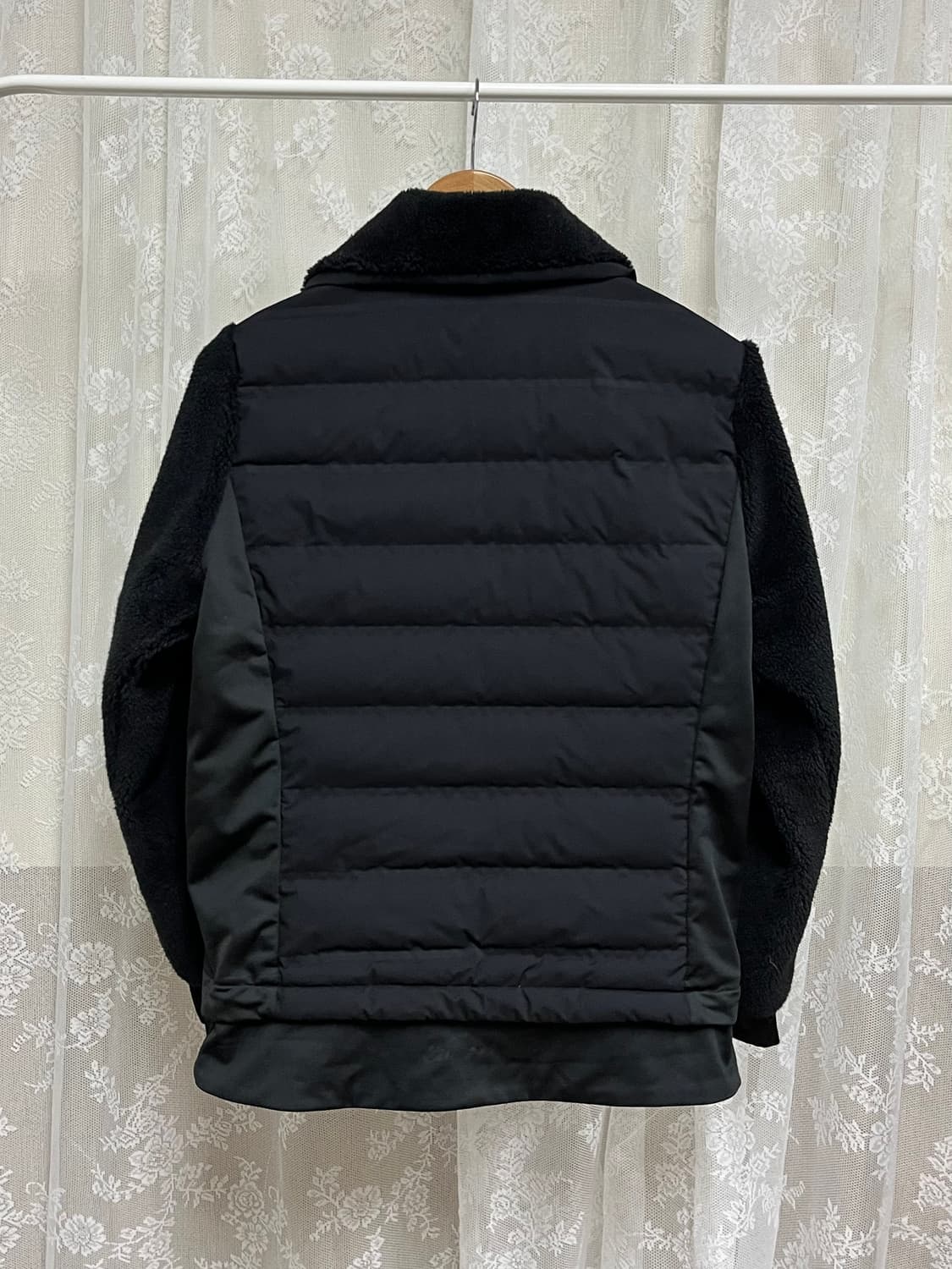 100) 커터앤벅 여성 구스다운 방풍 자켓 블랙 상품이미지2