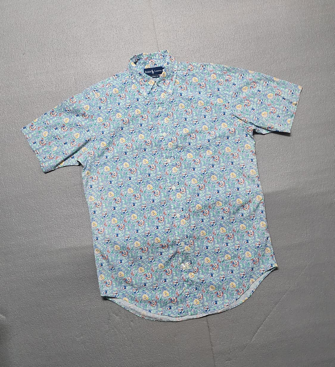 미사용) 90s 빈티지 랄프로렌 플로럴 반팔 셔츠 상품이미지1
