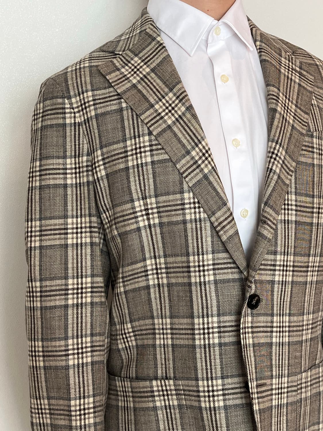 스피어 & 맥케이 울 체크 블레이저 FABRIC MADE IN ITALY 상품이미지7
