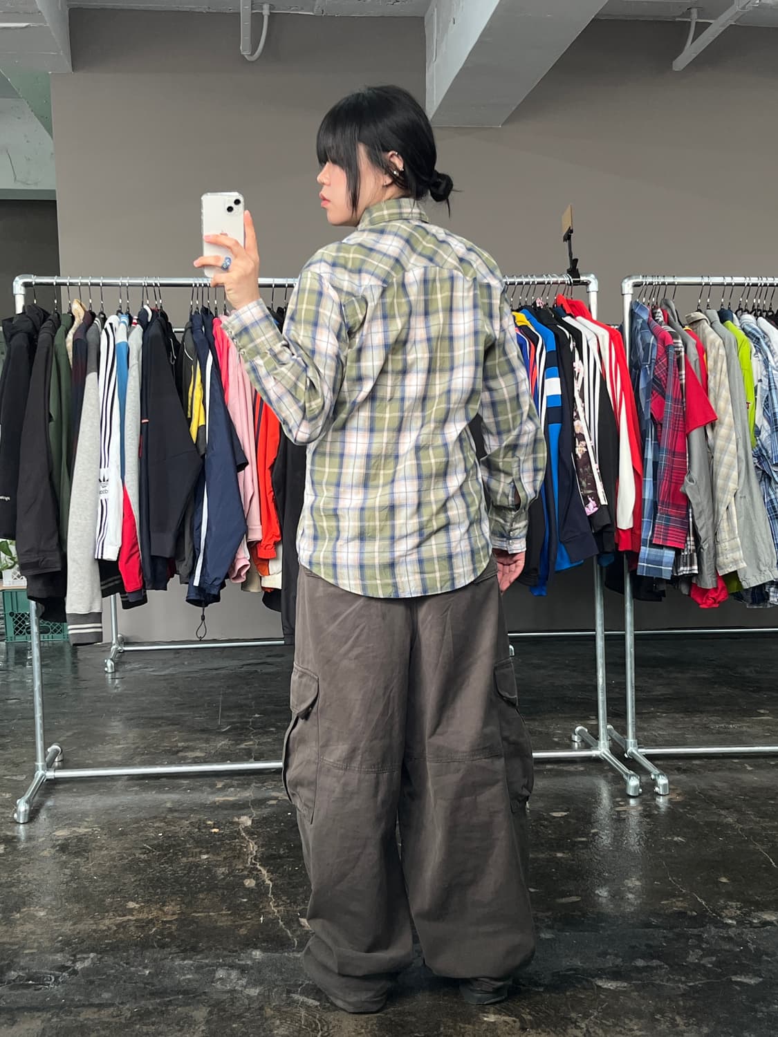 랭글러 웨스턴 체크 셔츠 상품이미지5