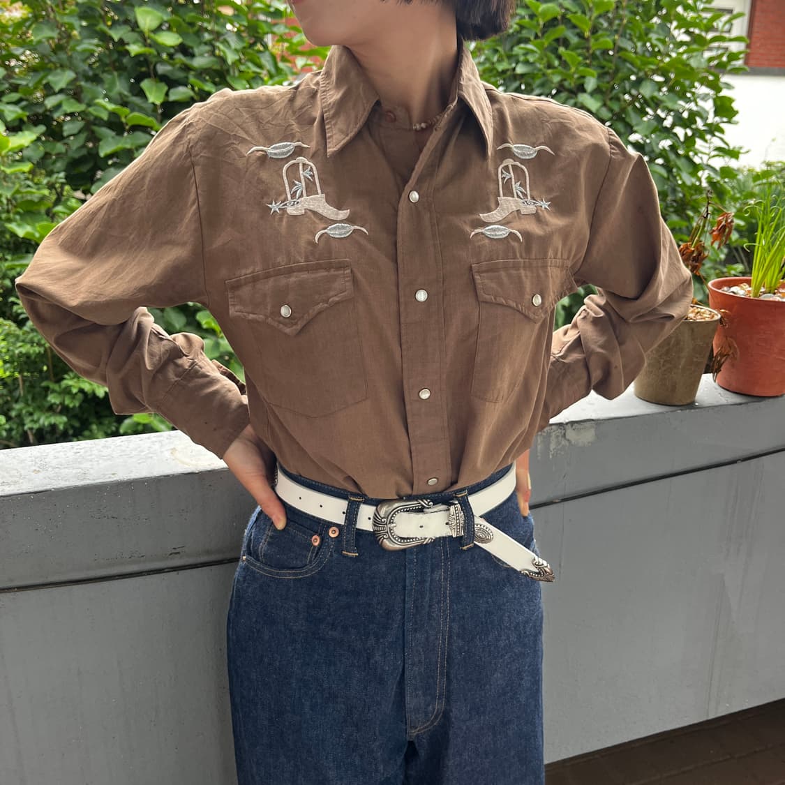 80s MR.WILSON 미스터윌슨 웨스턴 셔츠  상품이미지3