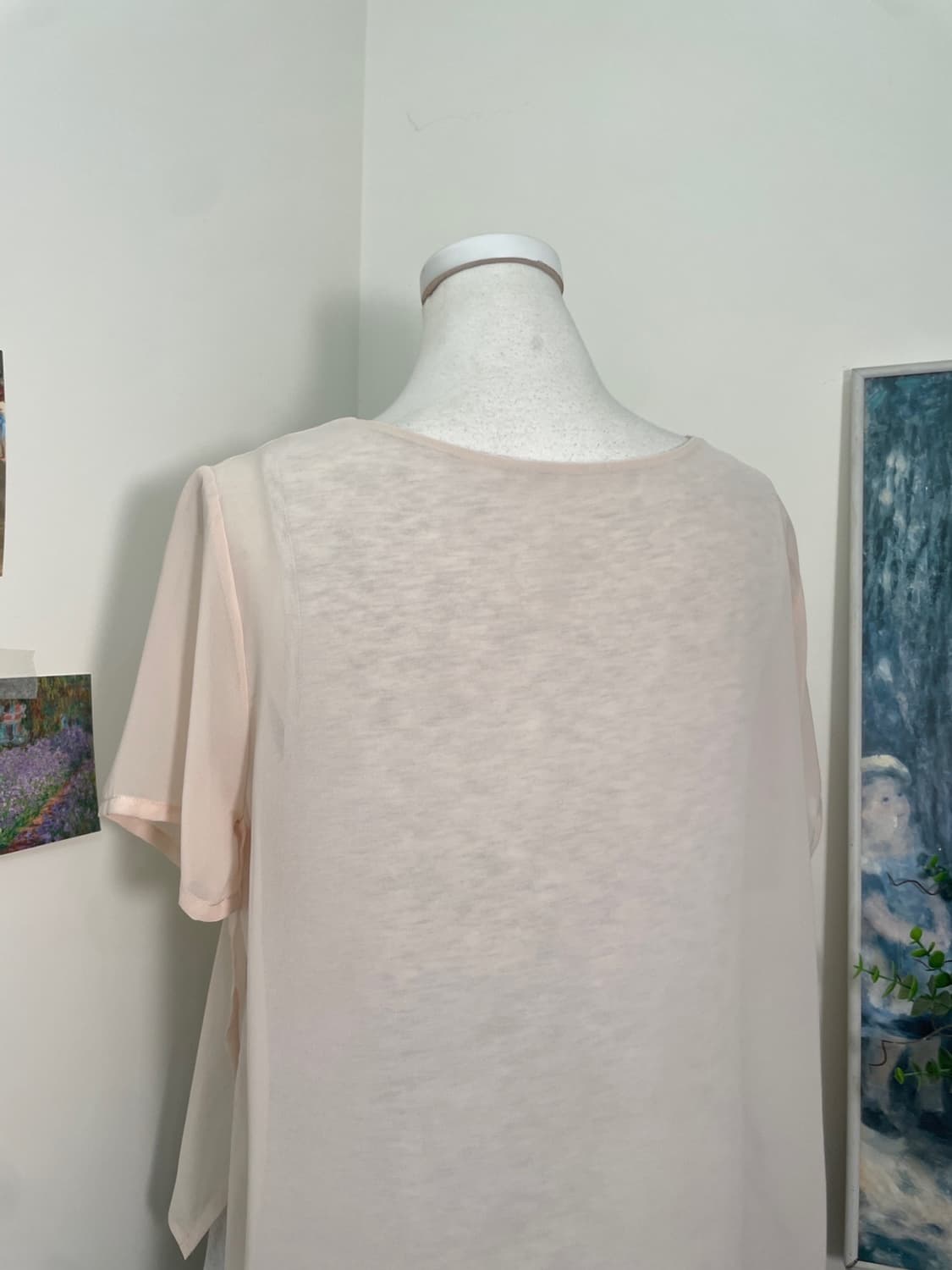 sheer pink cotton inner summer top 상품이미지5