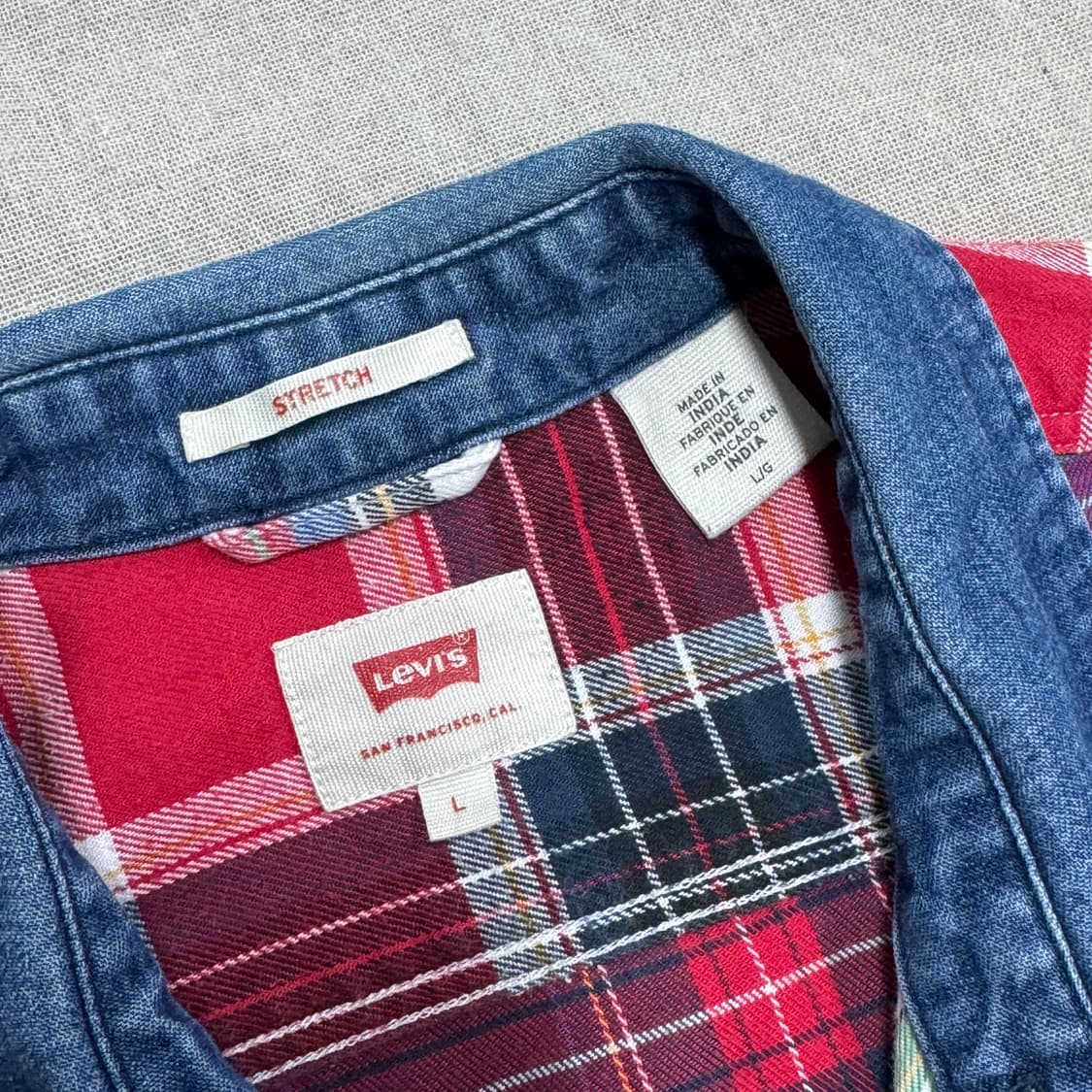 리바이스 아수라 멀티컬러 체크셔츠 L 상품이미지7