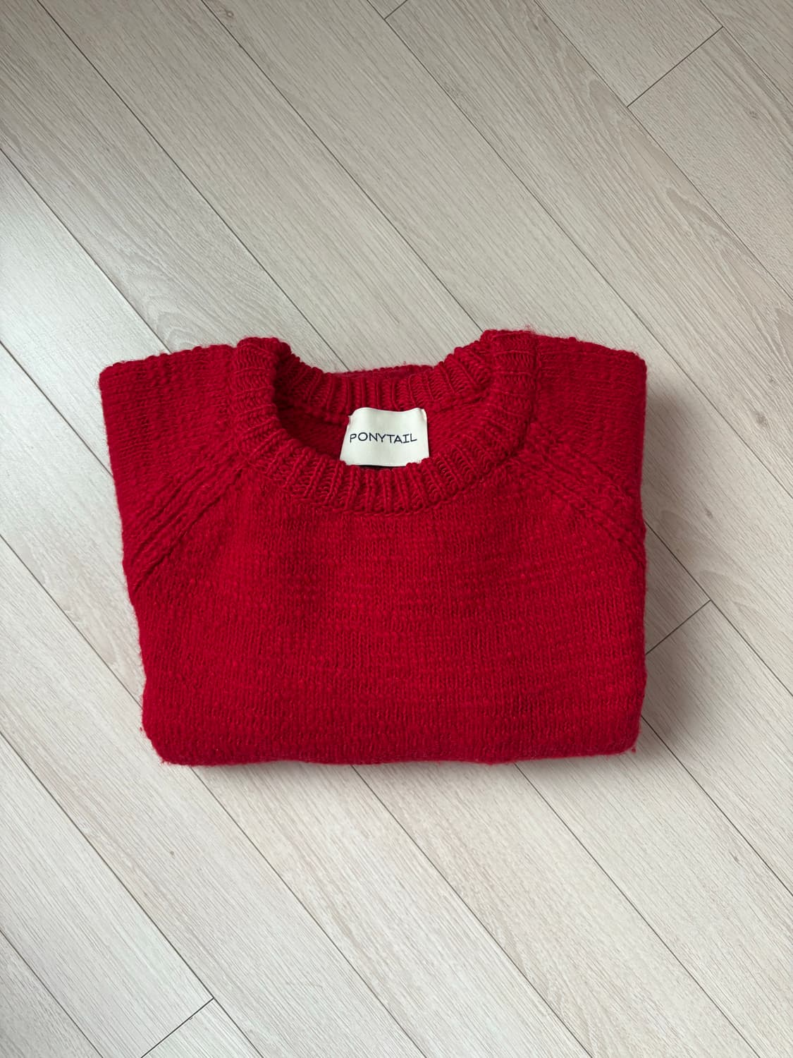 [블핑 지수 착용] 포니테일 이지피지 니트 레드 Free 상품이미지3