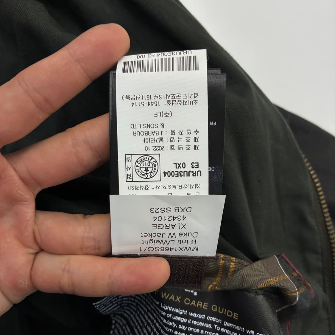 Barbour 바버 인터네셔멀 듀크4 oz 자켓 상품이미지9