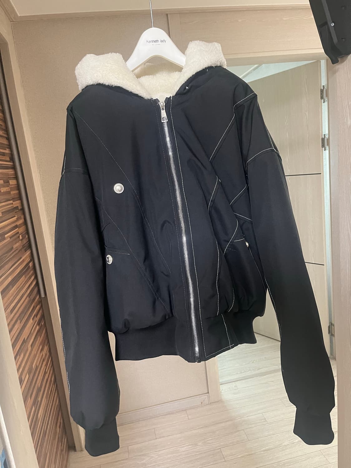 크롭 양털 봄버 자켓 상품이미지1