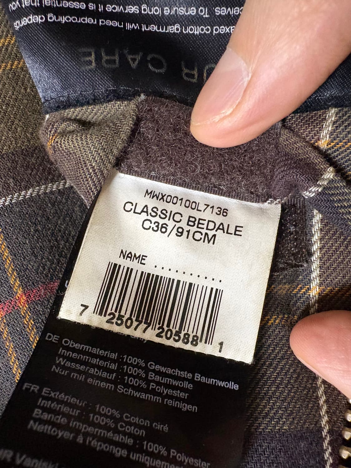 바버 비데일 올리브 36 사이즈 상품이미지5