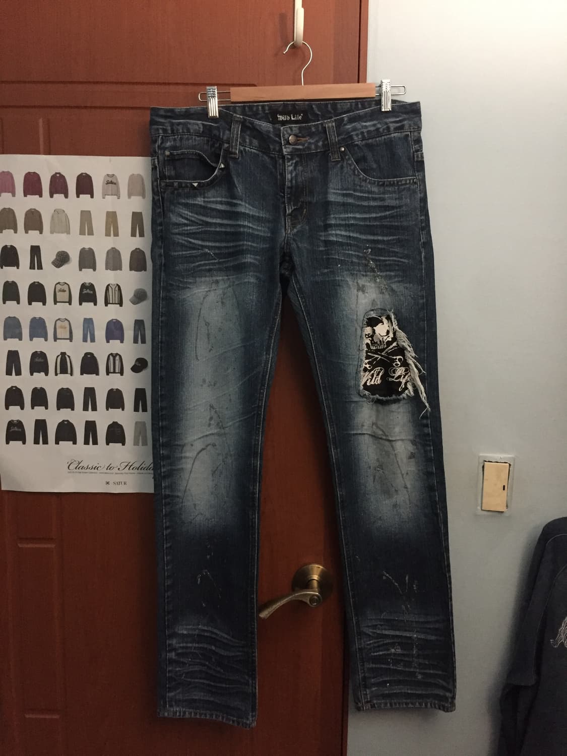 wild life Washing skull denim 상품이미지2