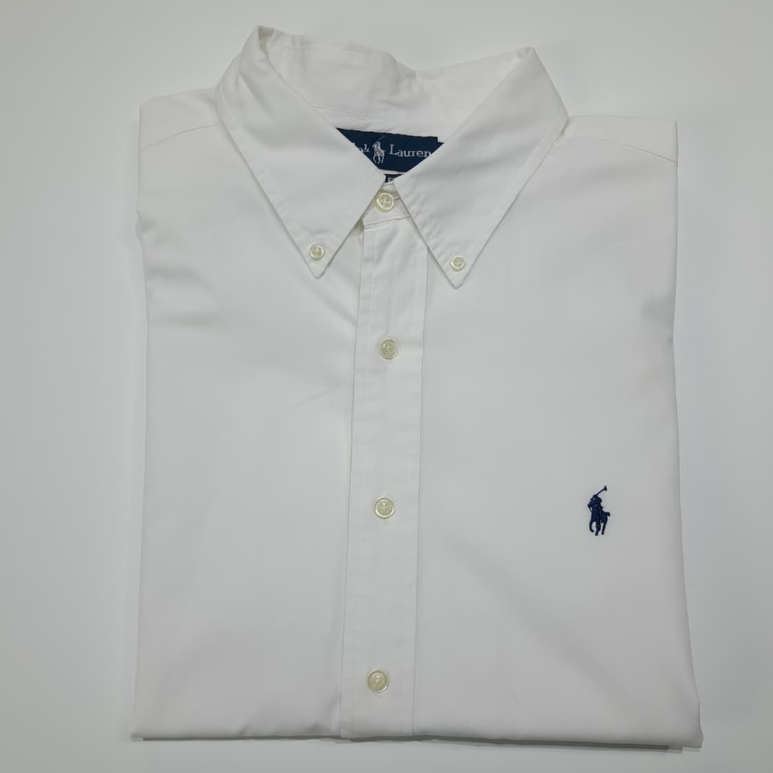 CL506 2XL 폴로 90s 코튼 버튼다운 네이비포니 화이트 셔츠 상품이미지7