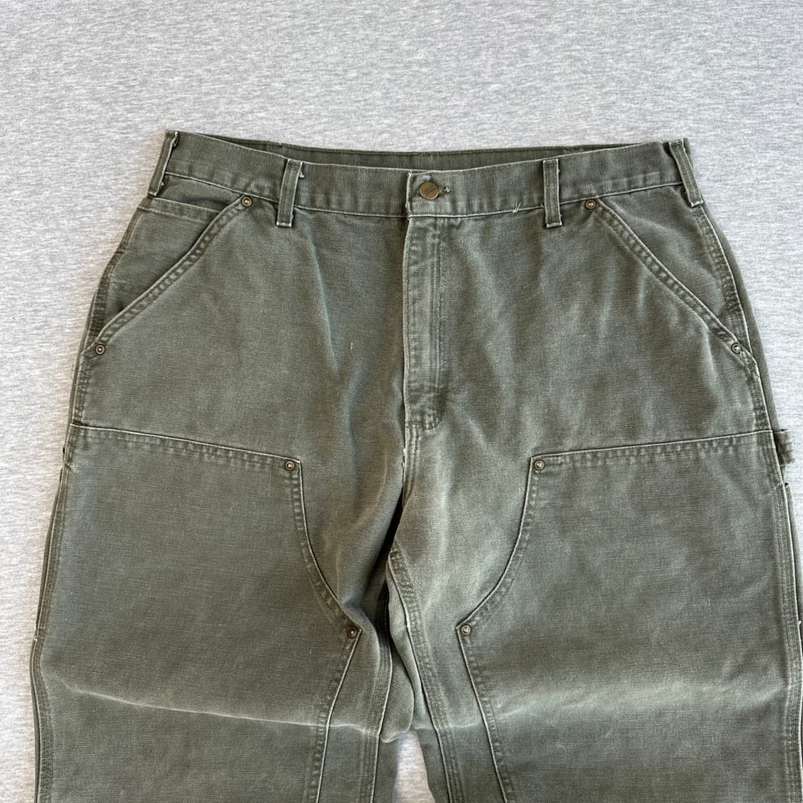 2005년 칼하트 B136 Moss 더블니 카펜더 팬츠  상품이미지2