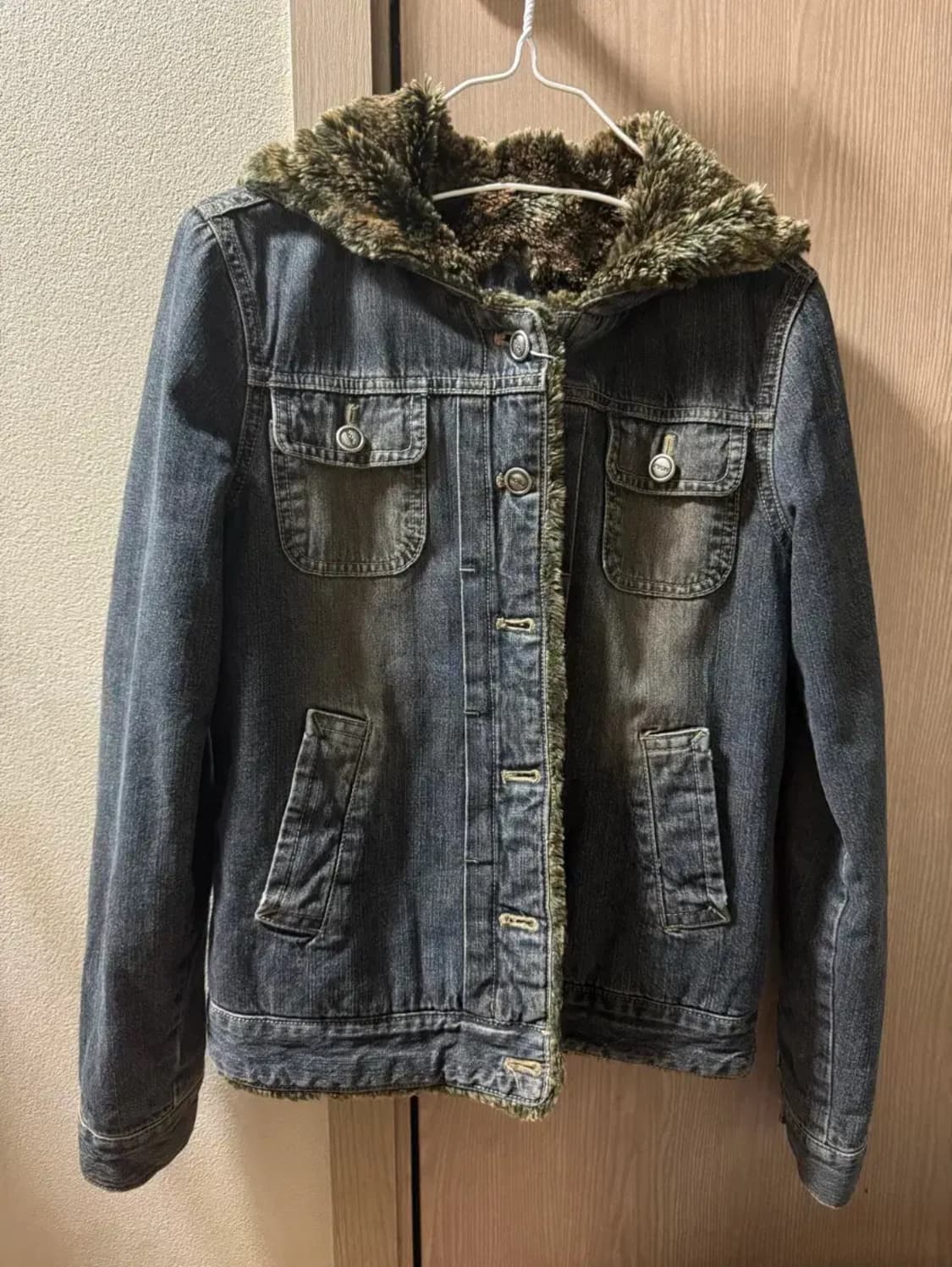 빈티지 퍼 청자켓 상품이미지2