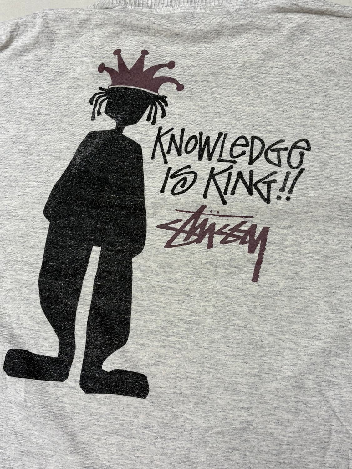 90s 스투시 ‘Knowledge is King’ 티셔츠 상품이미지3