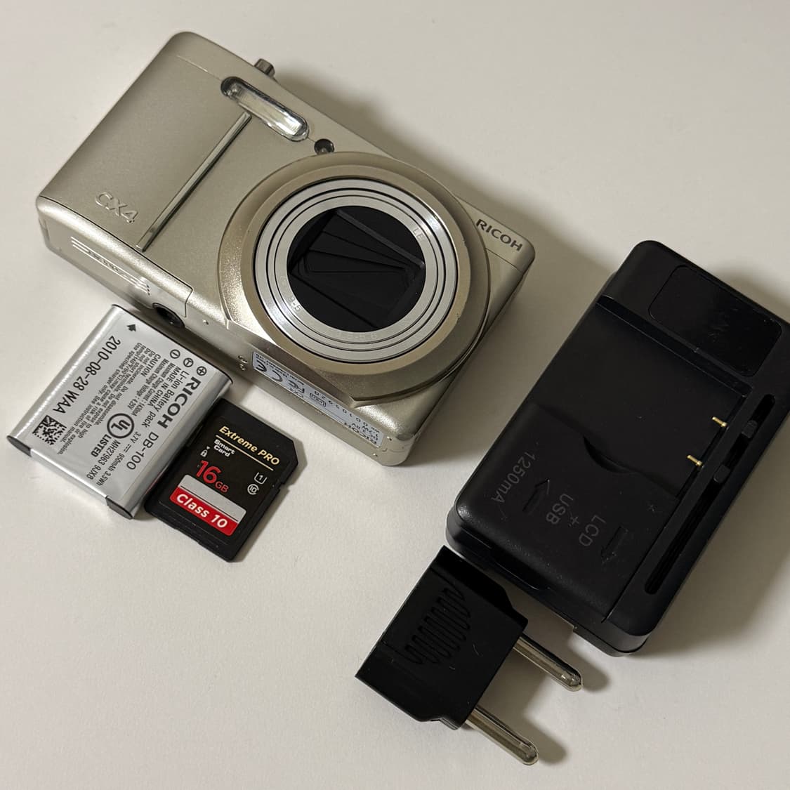 리코 ricoh cx4 빈티지 디카 디지털카메라 골드실버 상품이미지1