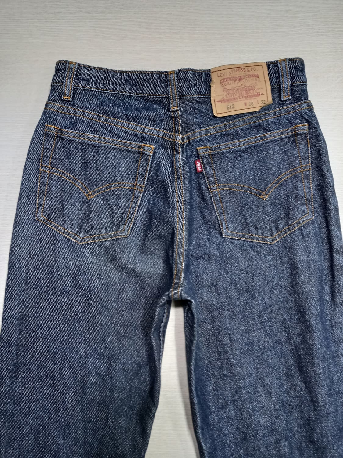 26 90's 리바이스512-0301 생지 일자진 진청 26-611 상품이미지4