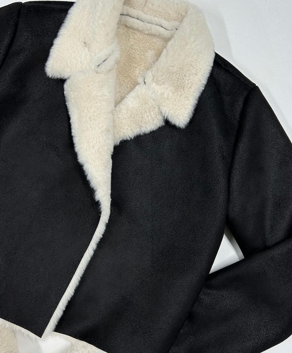 페일제이드 시어링 자켓 무스탕 블랙 상품이미지8