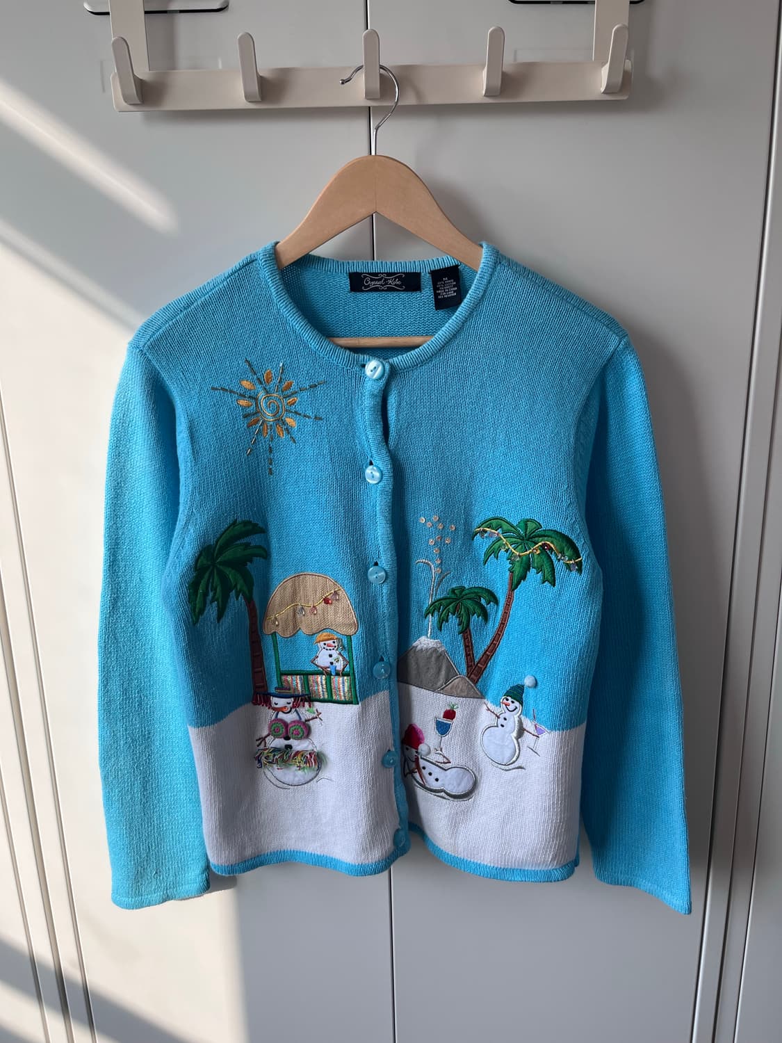 Crystal kobe 눈사람 여름휴가 풍경 니트 가디건  상품이미지8