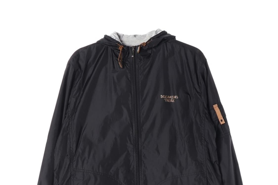 유니온베이 블랙 안감 배색 바람막이 L 상품이미지4