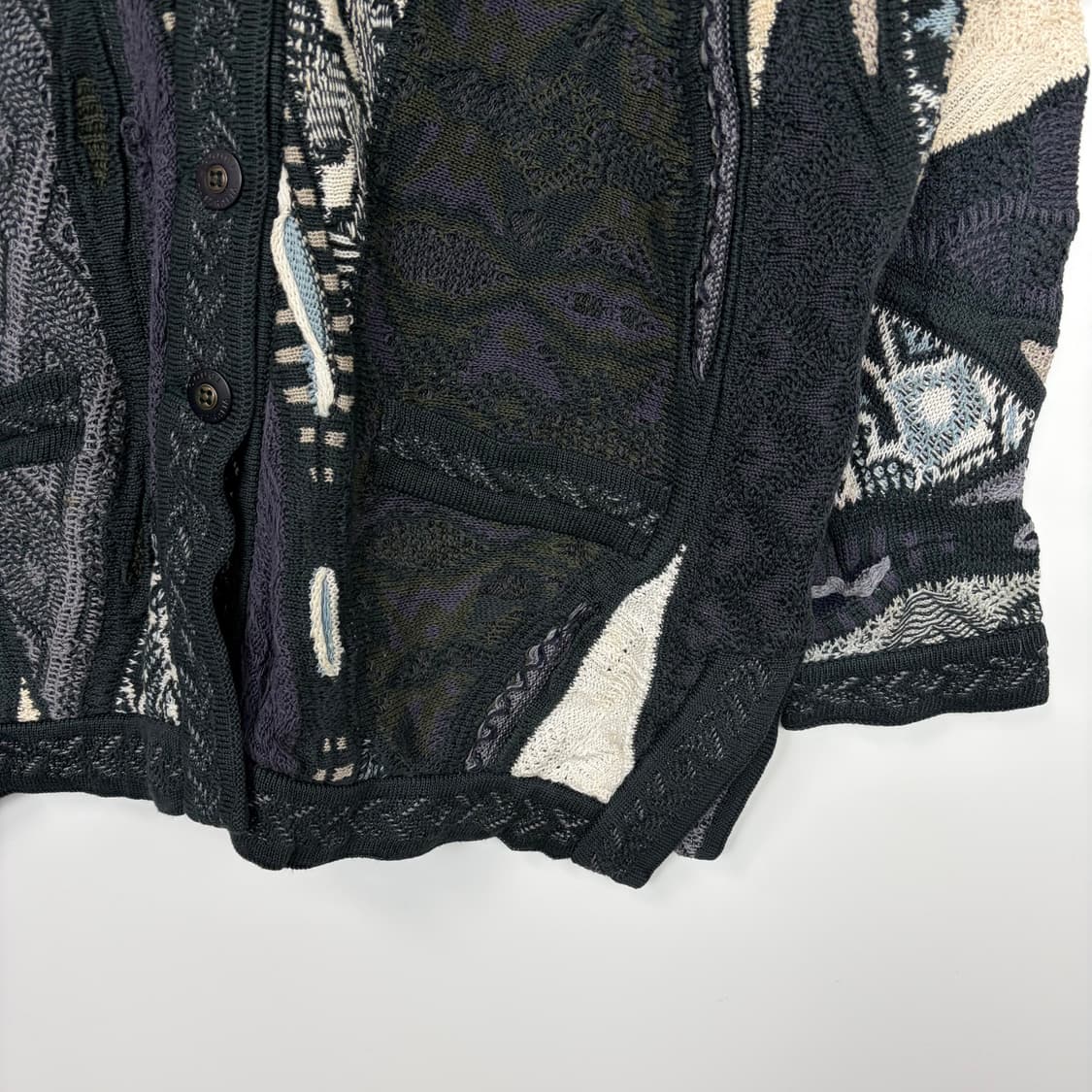 쿠지 패턴 니트 가디건 상품이미지4