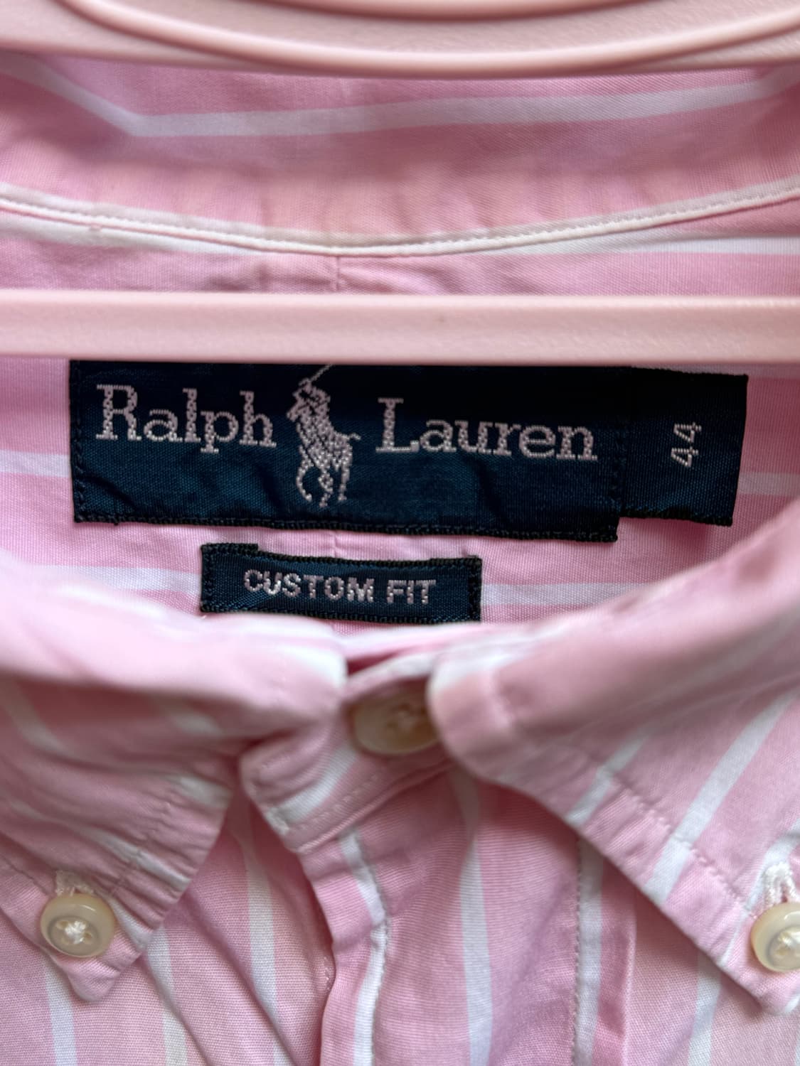 폴로 랄프로렌 핑크 스트라이프 반팔 셔츠 상품이미지4