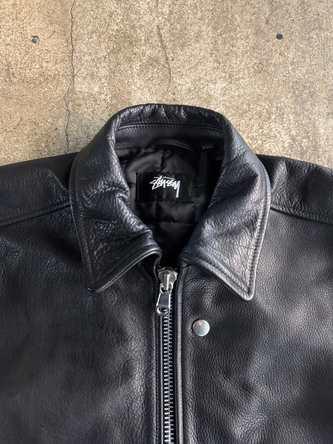 Fw24 스투시 레더 플라이트 자켓 상품이미지2