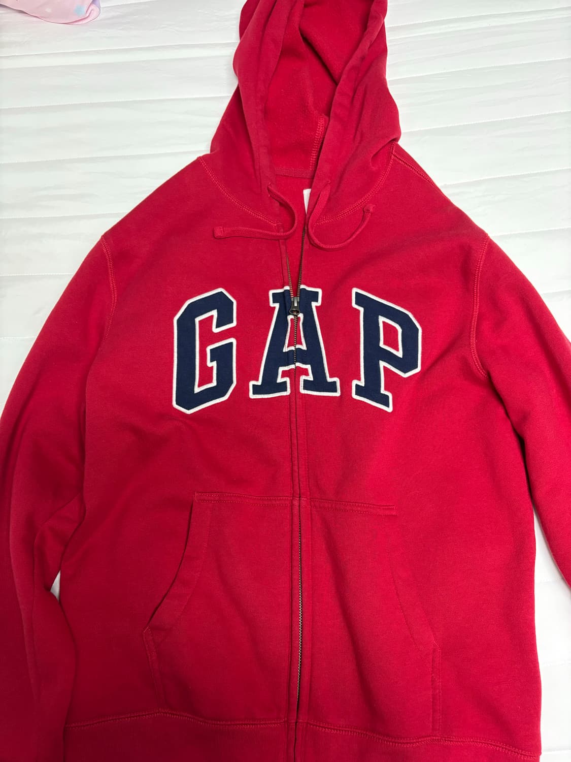 갭 레드 빅로고 후드집업 상품이미지1