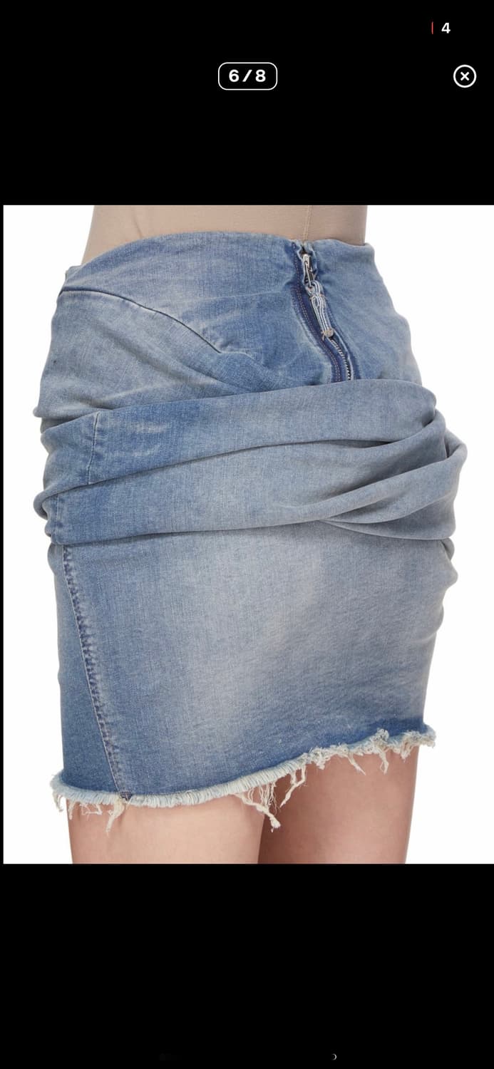 릭오웬스 다크쉐도우 25ss 드레이프 데님 미니 스커트 상품이미지5